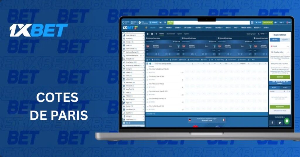 Parier sur 1xBet sur PC