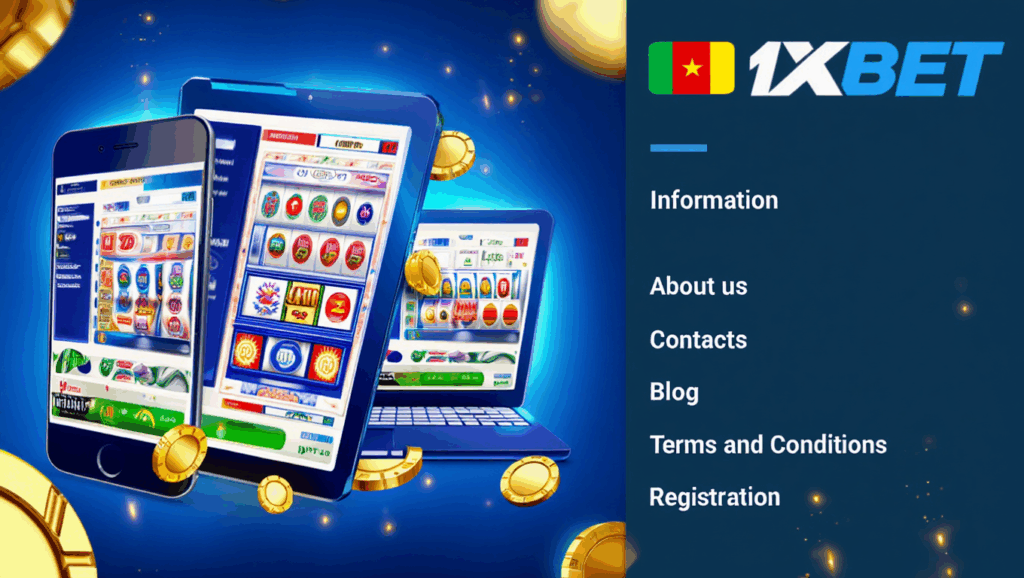 Mobile and desktop slot games in 1xBet Cameroon interface